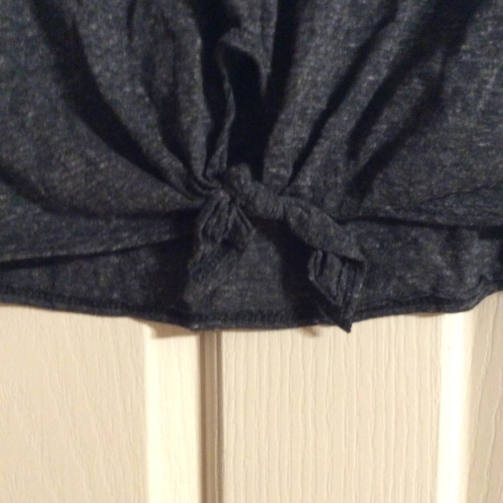 Women's 1X tank "omg" chest pocket with front tie - Picture 2 of 4
